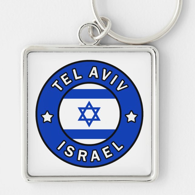 Tel Aviv Israel Key Ring (Front)