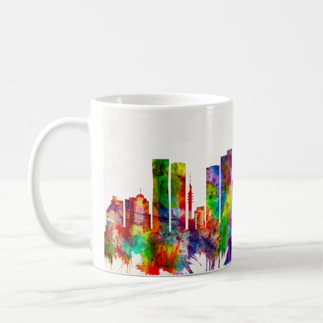 Tel Aviv Israel Skyline Coffee Mug (Left)