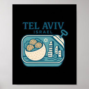 Tel Aviv Israel Souvenir Israeli Food And Travel D Poster
