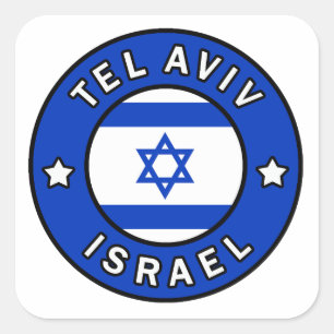 Tel Aviv Israel Square Sticker