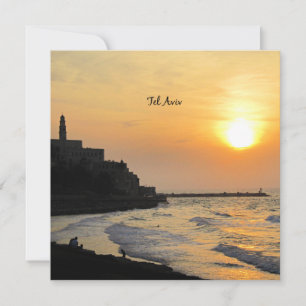 Tel Aviv, Israel--sunset photograph Card