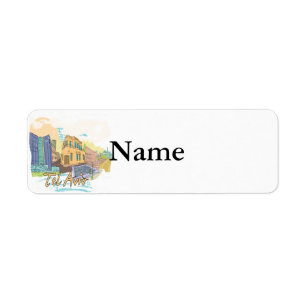 Tel Aviv Return Address Label