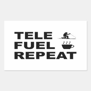Tele Fuel Repeat Rectangular Sticker