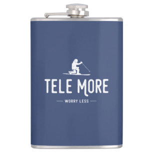 Tele More Worry Less Hip Flask