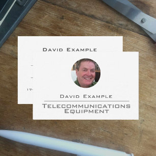 Telecommunications Equipment with Photo of Holder Business Card