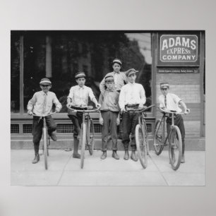 Telegram Messenger Boys, 1911. Vintage Photo Poster