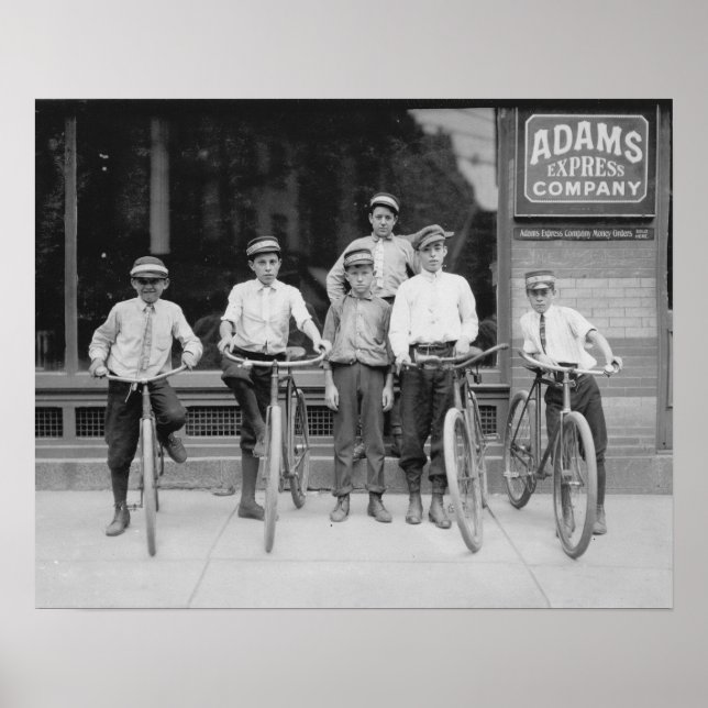 Telegram Messenger Boys, 1911. Vintage Photo Poster (Front)
