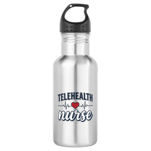 Telehealth Nurse Heartbeat Vintage Shirt Design_1 532 Ml Water Bottle