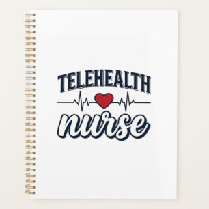 Telehealth Nurse Heartbeat Vintage Shirt Design_1 Planner