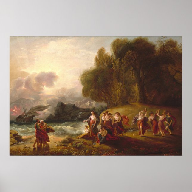 Telemachus & Calypso Benjamin West Fine Art Poster (Front)