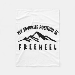 Telemark Ski Favourite Position Is Free Heel Telem Fleece Blanket