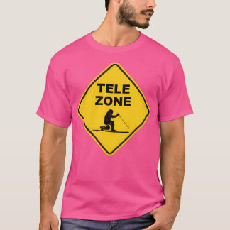 Telemark Ski Zone Road Sign T-Shirt
