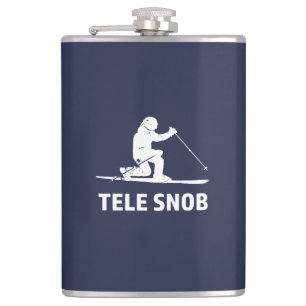 Telemark Skiing Snob Hip Flask
