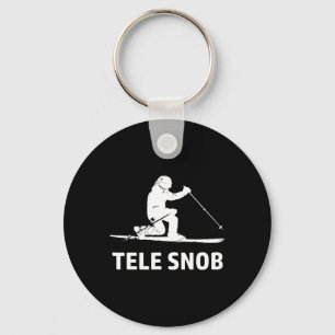 Telemark Skiing Snob Key Ring