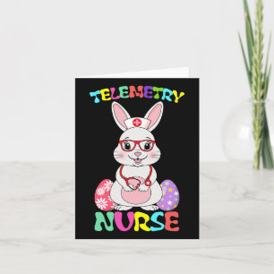 Telemetry Nurse Bunny Easter Day Stethoscope Gles Card
