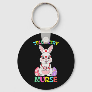 Telemetry Nurse Bunny Easter Day Stethoscope Gles  Key Ring
