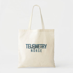 Telemetry Nurse Personalized Name Bold Typography Tote Bag