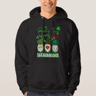 Telemetry Nurses Love Shenanigans Funny Gnome St P Hoodie