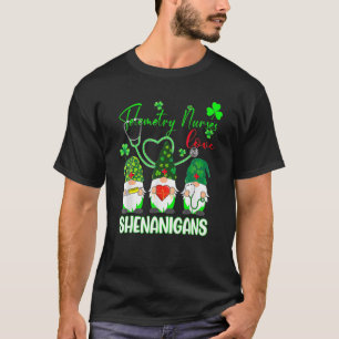 Telemetry Nurses Love Shenanigans Funny Gnome St P T-Shirt
