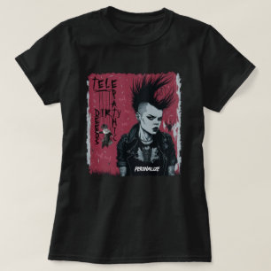 Telepathic Dirty Deeds She's Got The Look Punk T-Shirt