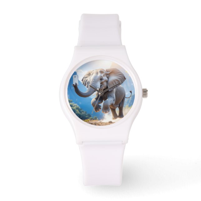 TELEPHANT - Wall Clock Watch (Front)