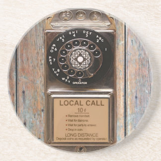 Telephone antique rotary pay phone rugged coaster