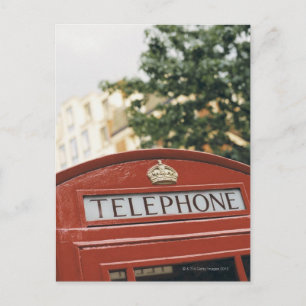 Telephone booth in London England Postcard