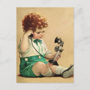 Telephone by Jessie Willcox Smith Holiday Postcard