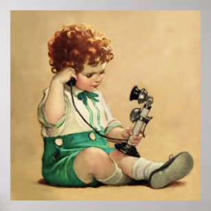 Telephone by Jessie Willcox Smith Poster