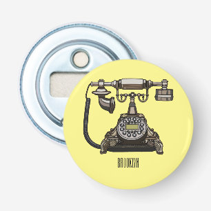 Telephone cartoon illustration bottle opener