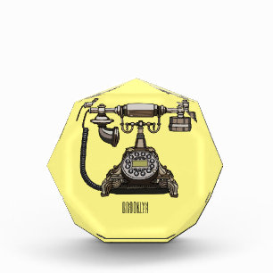 Telephone cartoon illustration photo block
