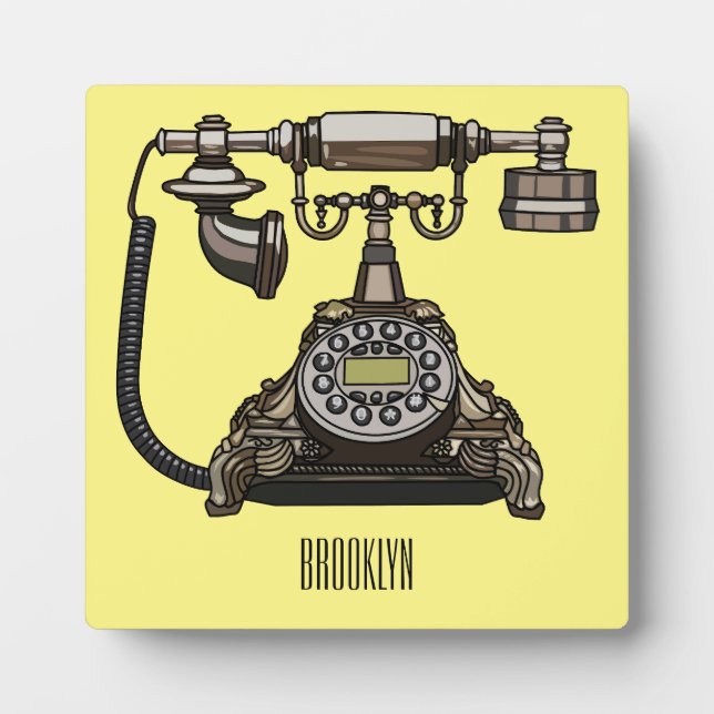 Telephone cartoon illustration plaque (Front)