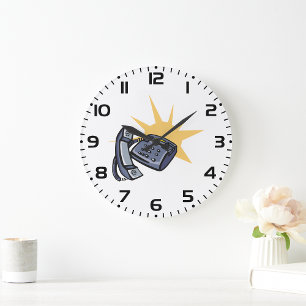 Telephone Communications Large Clock