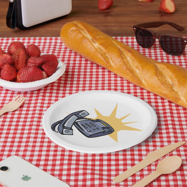Telephone Communications Paper Plate (Creator Uploaded)