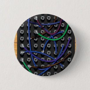 Telephone Exchange Cables 6 Cm Round Badge