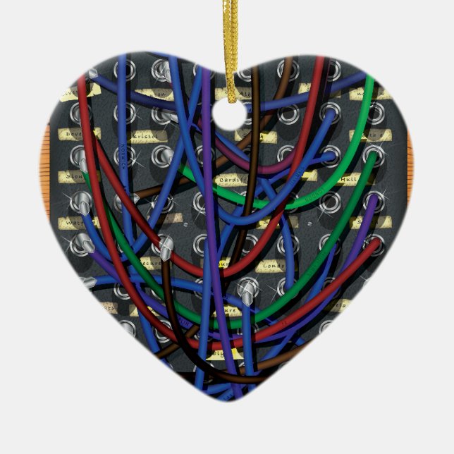 Telephone Exchange Ceramic Ornament (Front)