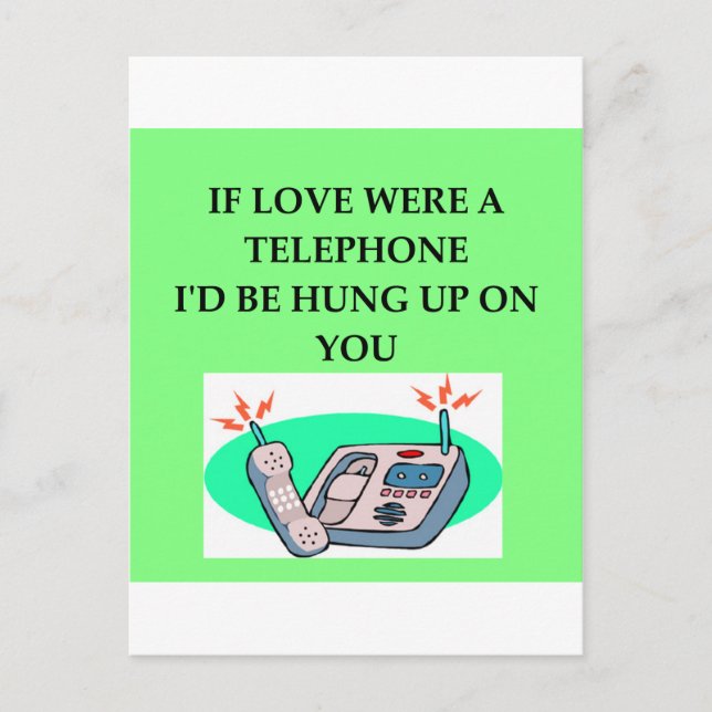TELEPHONE lovers Postcard (Front)