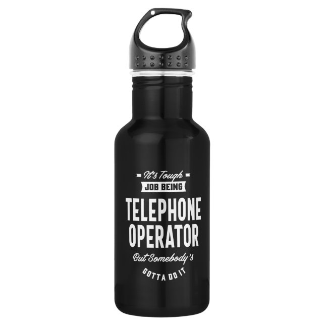 Telephone Operator Job Title Gift 532 Ml Water Bottle (Front)