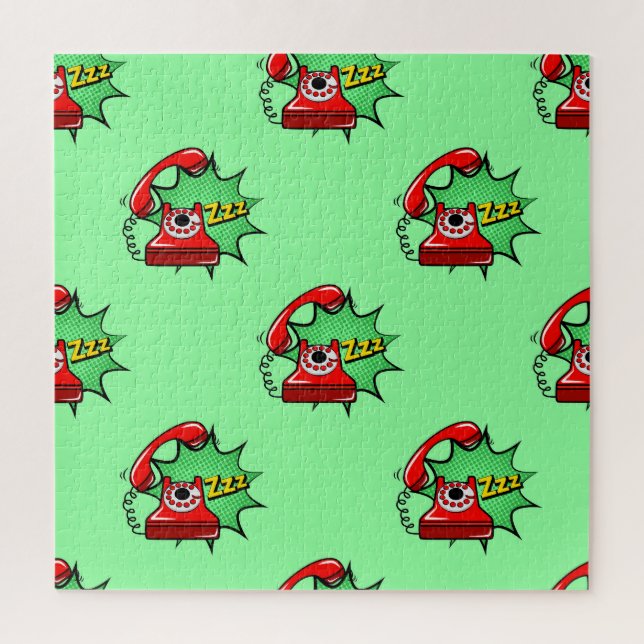 Telephone Pattern: Fashion Fun Jigsaw Puzzle (Vertical)