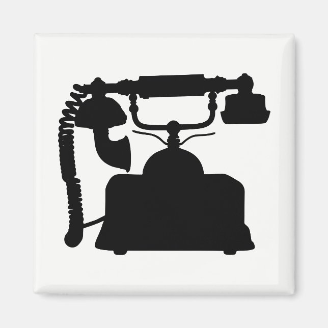 Telephone Silhouette Magnet (Front)