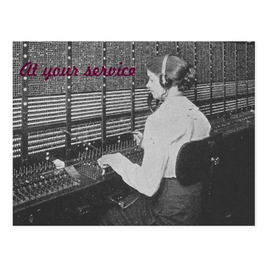 Telephone Switchboard Operator Postcard