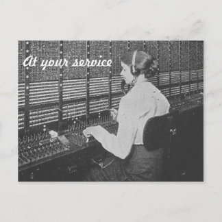 Telephone Switchboard Operator Postcard