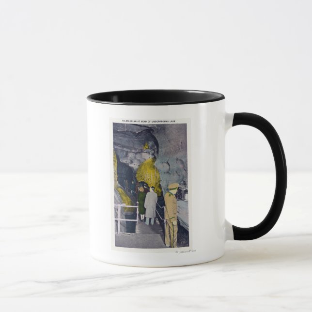 Telephoning at Head of Underground Lake Mug (Right)