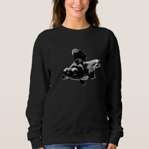 Telescope Butterfly Goldfish Black Moor Fancy Gold Sweatshirt