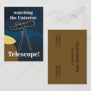Telescope Night Sky Astronomy Stargazing Business Card