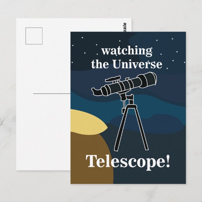 Telescope Night Sky Astronomy Stargazing  Postcard (Front/Back)