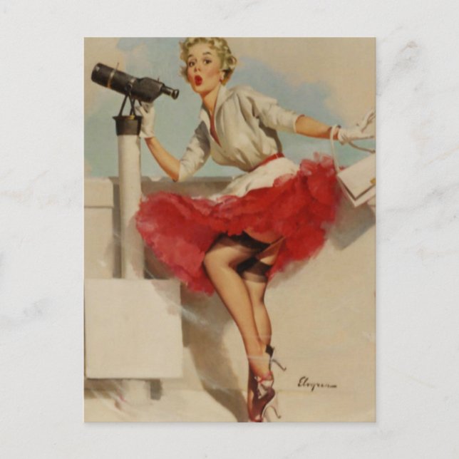 Telescope Pin-Up Postcard (Front)