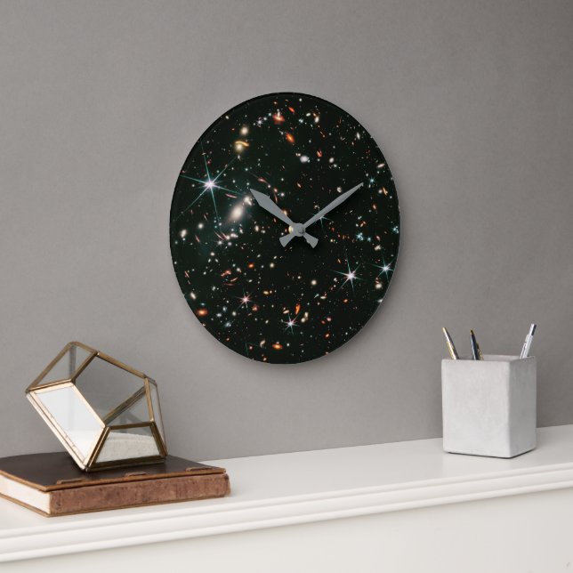 Telescopic Deep Space Galaxies Stars Large Clock (Office)