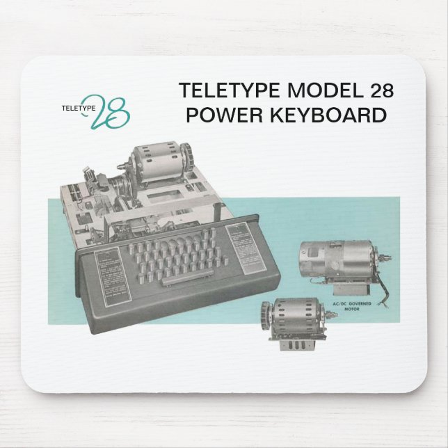 Teletype Model 28 Keyboard Mouse Pad (Front)