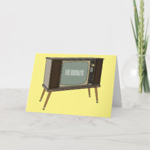 Television cartoon illustration card